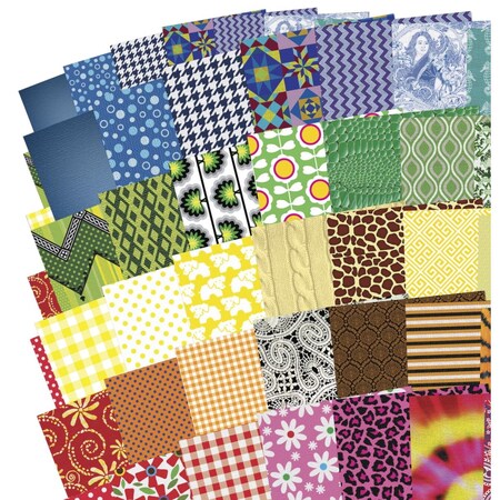 Roylco 5.5 x 8.5 in. All Kinds of Fabric Paper 1567833